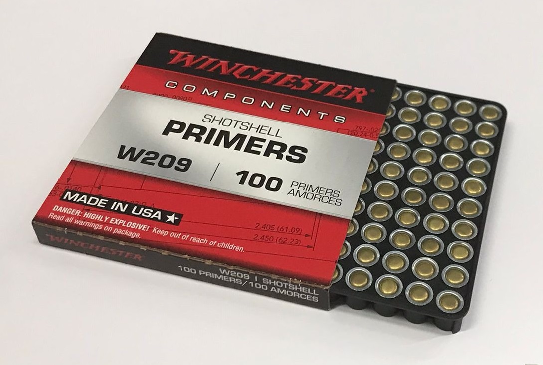 散弾銃用雷管 Winchester ウィンチェスター W209 100入り