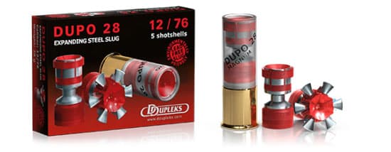 散弾実包 デュプレックス デュポDUPO28 12番 3インチ 非鉛 20発 スラッグ/サボット兼用