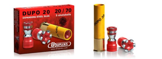 散弾実包 デュプレックス デュポDUPO20 20番 2 3/4インチ 非鉛 20発 スラッグ/サボット兼用
