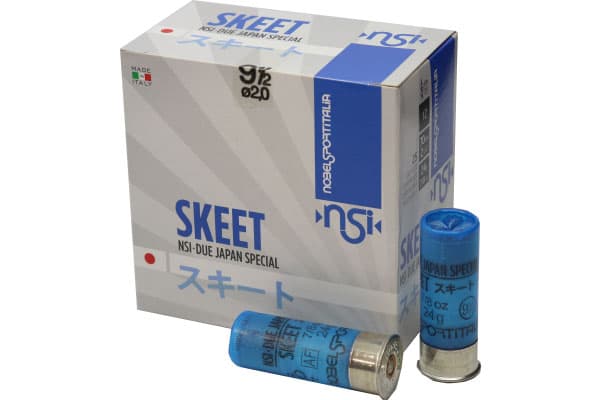 クレー射撃 散弾実包 NSI JAPAN 12番 24g 250発入 7.5号 9号